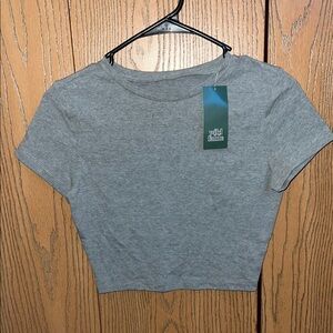 Wild Fable Women's Grey Crop Top